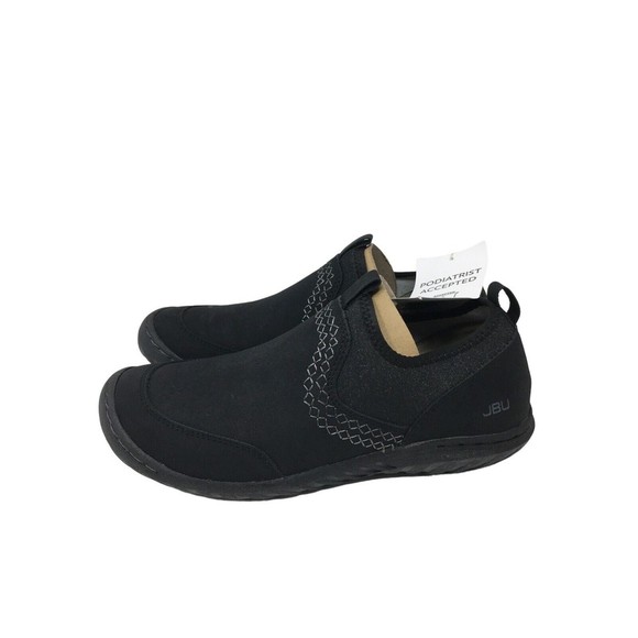 𝅺JBU By Jambu Lucky Black Slip On Shoes 8.5 Womens NEW Comfort Pull Memory Foam - Picture 2 of 8